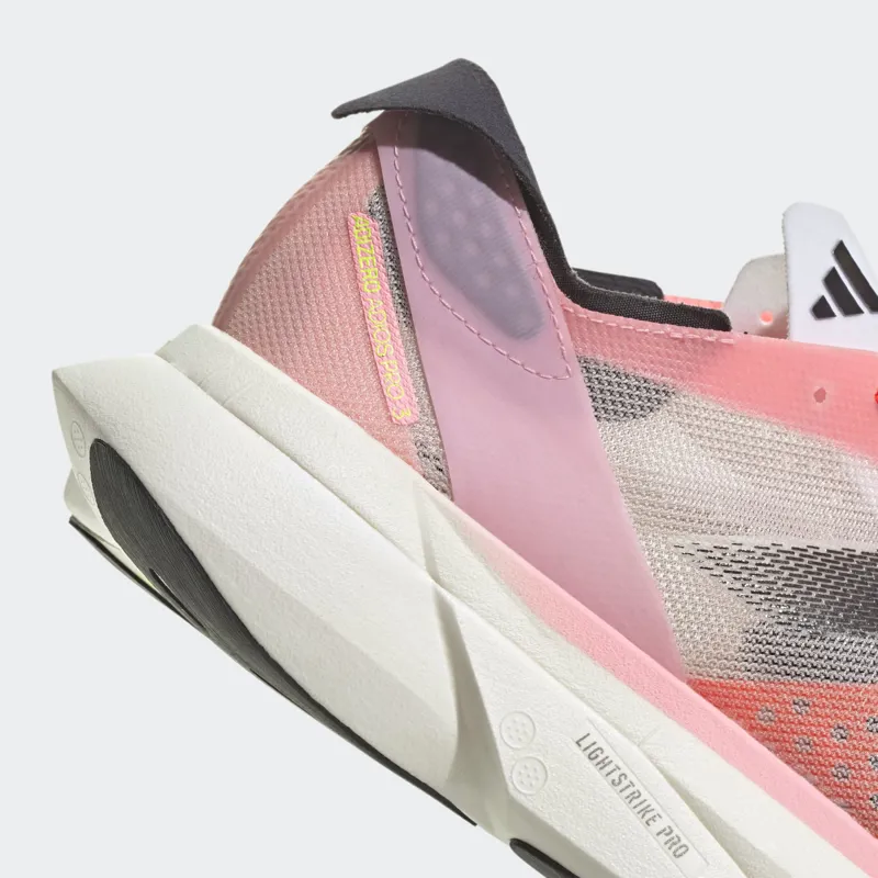 adidas Adizero Adios Pro 3 Women's Road Running Shoe in Pink Spark/Aurora Met/Sandy Pink-6