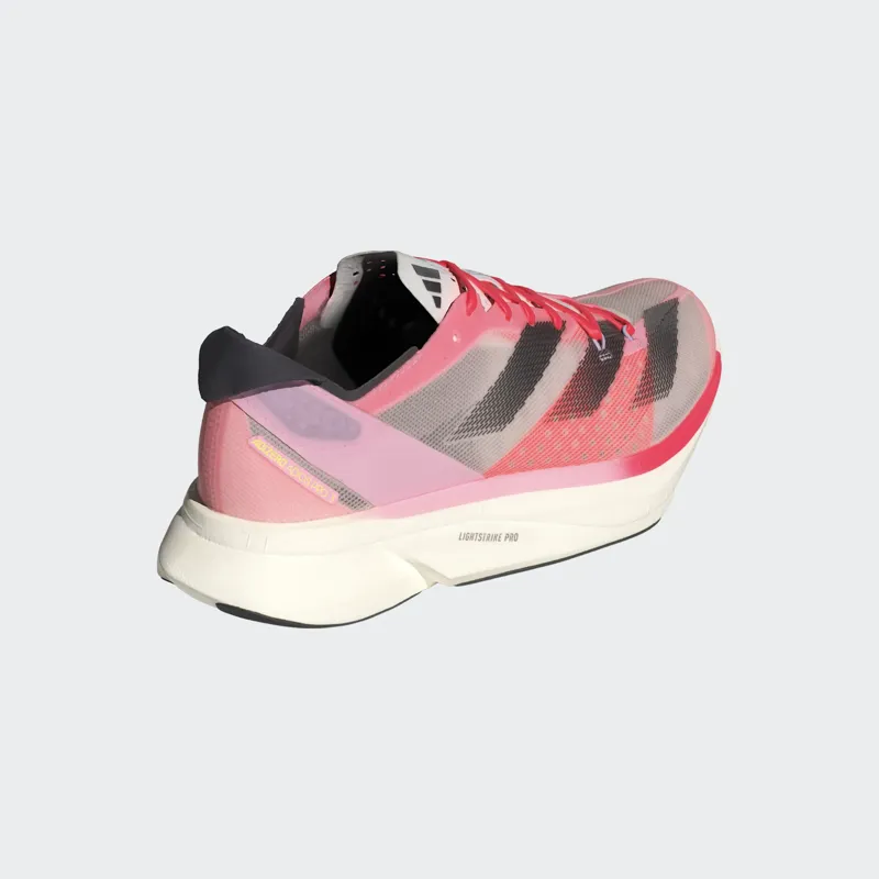 adidas Adizero Adios Pro 3 Men's Road Running Shoe in Pink Spark/Aurora Met/Sandy Pink-7