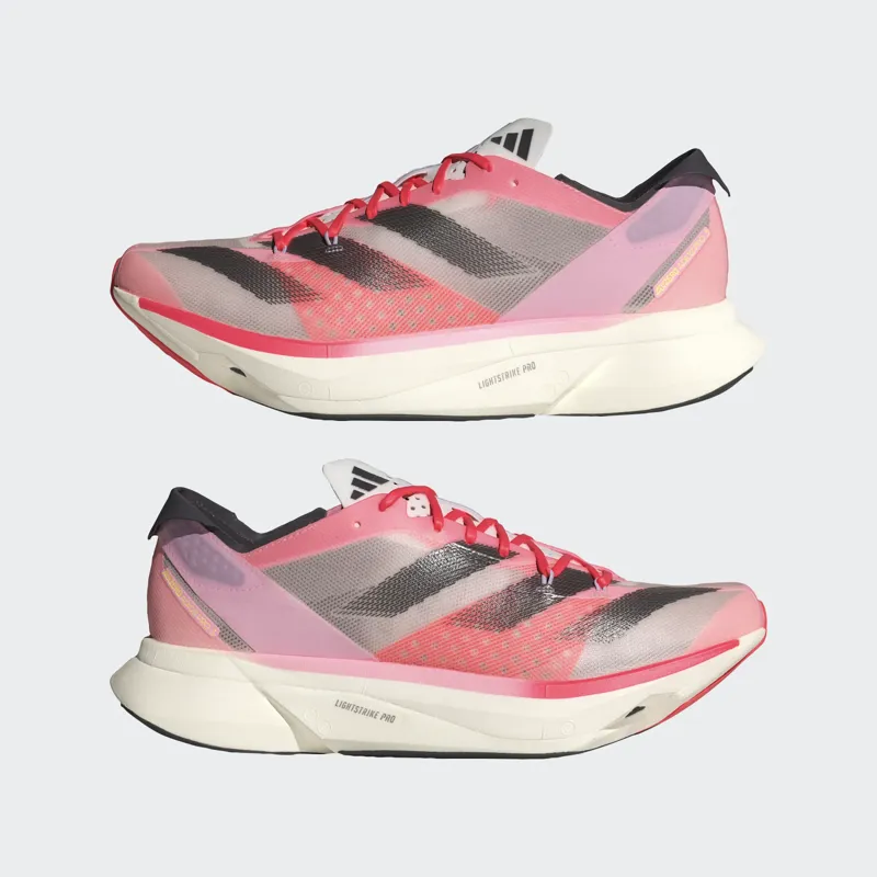 adidas Adizero Adios Pro 3 Men's Road Running Shoe in Pink Spark/Aurora Met/Sandy Pink-4