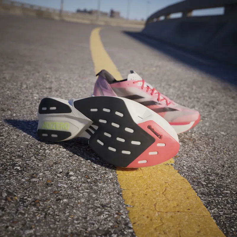 adidas Adizero Adios Pro 3 Men's Road Running Shoe in Pink Spark/Aurora Met/Sandy Pink-11