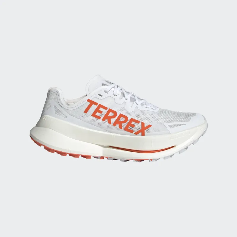 adidas Terrex Agravic Speed Ultra Men's Trail Running Shoe in Cloud White/Impact Orange/Dash Grey
