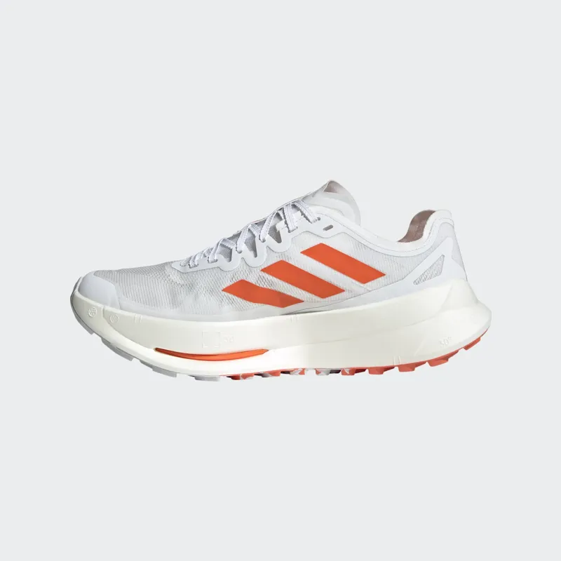 adidas Terrex Agravic Speed Ultra Men's Trail Running Shoe in Cloud White/Impact Orange/Dash Grey-3