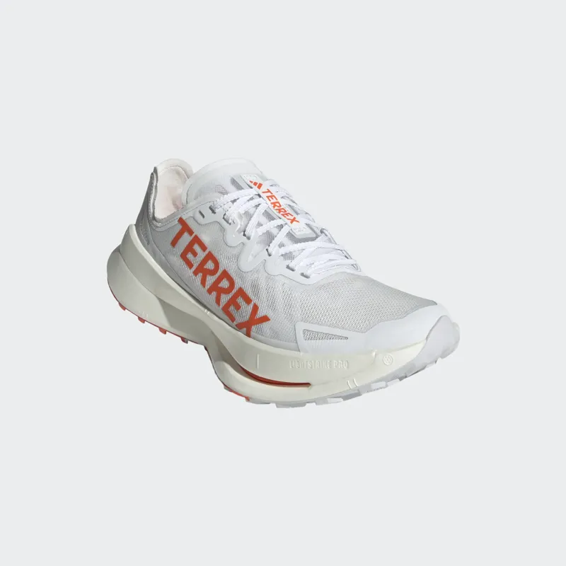 adidas Terrex Agravic Speed Ultra Men's Trail Running Shoe in Cloud White/Impact Orange/Dash Grey-4