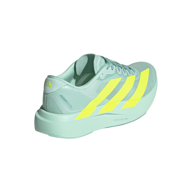 adidas Adizero Evo SL Women's Road Running Shoe in Semi Flash Aqua/Lucid Lemon/Mint Ton-5