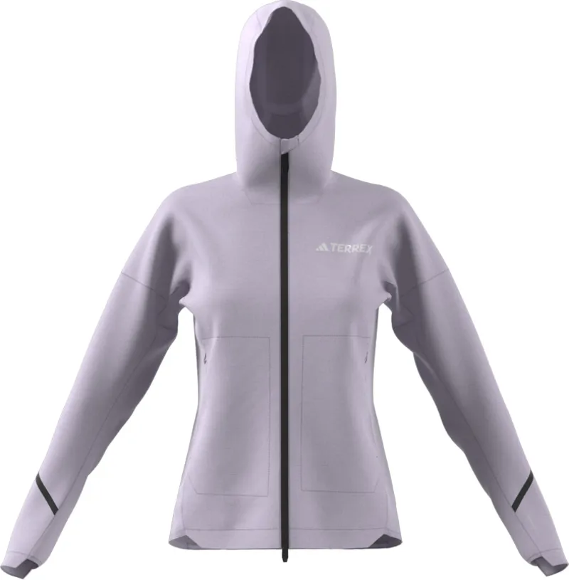 adidas Terrex Women's Xperior Light Rain Jacket in Silver Dawn-1