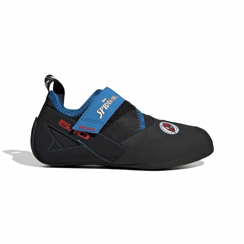adidas Five Ten Kids Kirigami Climbing Shoe in Core Black/Pure Ruby/Blue