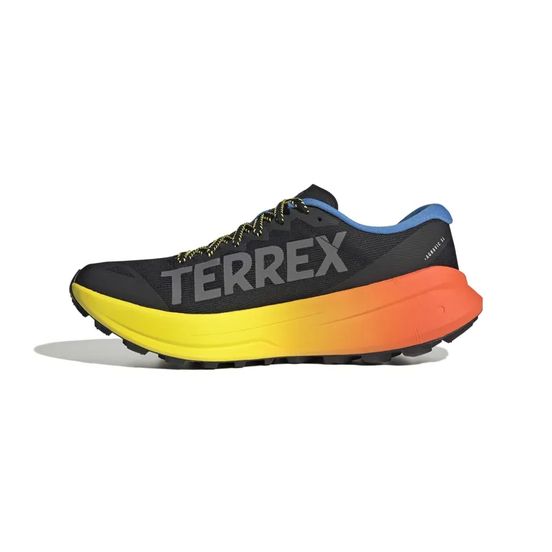 adidas Terrex Agravic SL Trail Running Shoes in Core Black/Semi Impact Orange/Grey Three-3