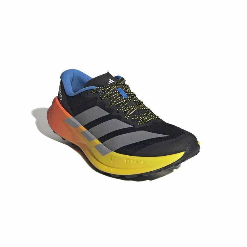 adidas Terrex Agravic SL Trail Running Shoes in Core Black/Semi Impact Orange/Grey Three-4