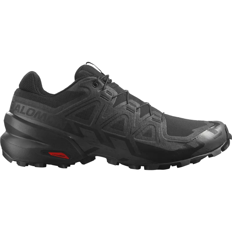 Salomon Speedcross 6 Wide Men's Trail Running Shoe in Black/Black/Phantom