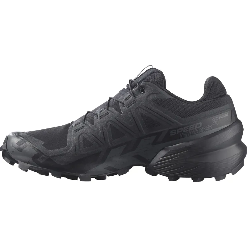 Salomon Speedcross 6 Wide Men's Trail Running Shoe in Black/Black/Phantom-3