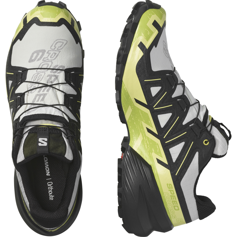 Salomon Speedcross 6 GTX Men's Trail Running Shoe in Lunar Rock/Black/Sunny Lime-5