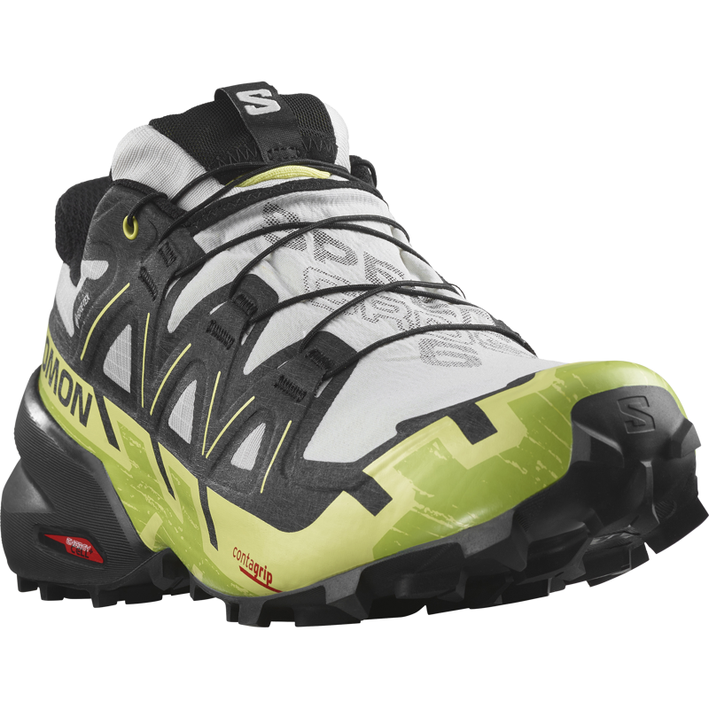 Salomon Speedcross 6 GTX Men's Trail Running Shoe in Lunar Rock/Black/Sunny Lime-1