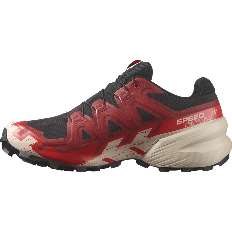 Salomon Speedcross 6 GTX Men's Trail Running Shoe in Black/Red Dahlia/Poppy Red-4
