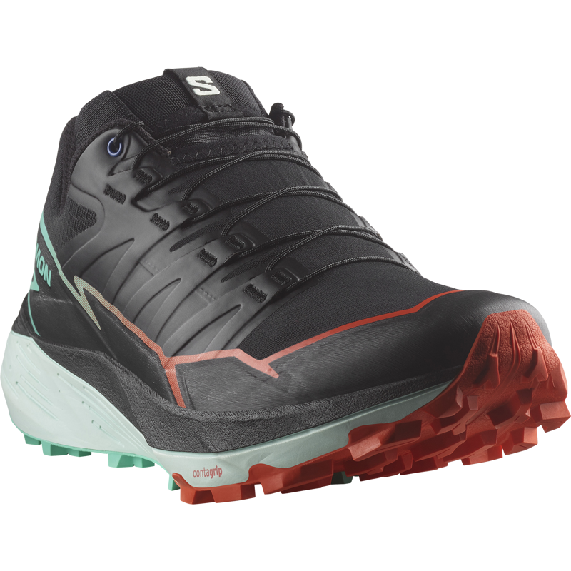 Salomon Thundercross Men's Trail/Fell Running Shoe in Black/Cherry Tomato/Electric Green-5