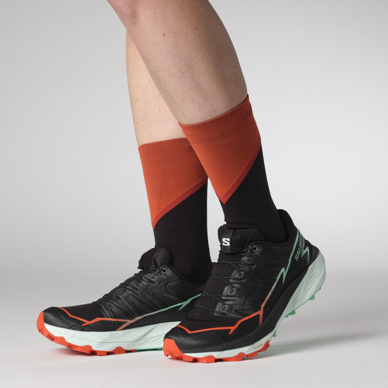 Salomon Thundercross Women's Trail/Fell Running Shoe in Black/Cherry Tomato/Electric Green-6