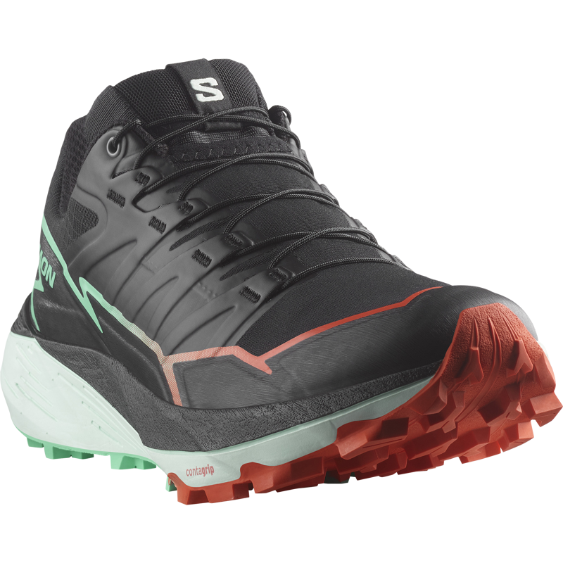 Salomon Thundercross Women's Trail/Fell Running Shoe in Black/Cherry Tomato/Electric Green-5