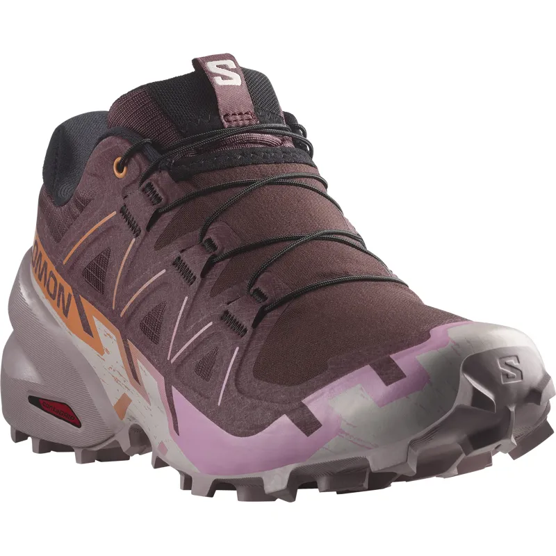 Salomon Speedcross 6 Women's Trail Running Shoe in Catawba Grape/Papaya/Deauville Mauve-5