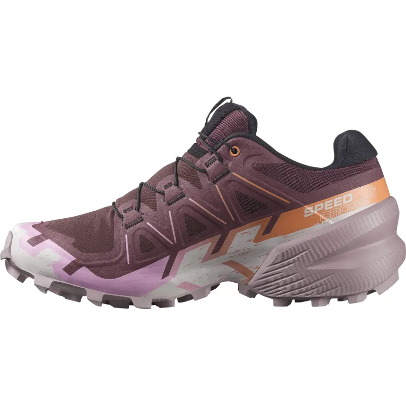 Salomon Speedcross 6 Women's Trail Running Shoe in Catawba Grape/Papaya/Deauville Mauve-3