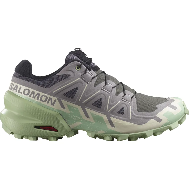 Salomon Speedcross 6 Women's Trail Running Shoe in Castlerock/Vanilla Ice/Smoke Green