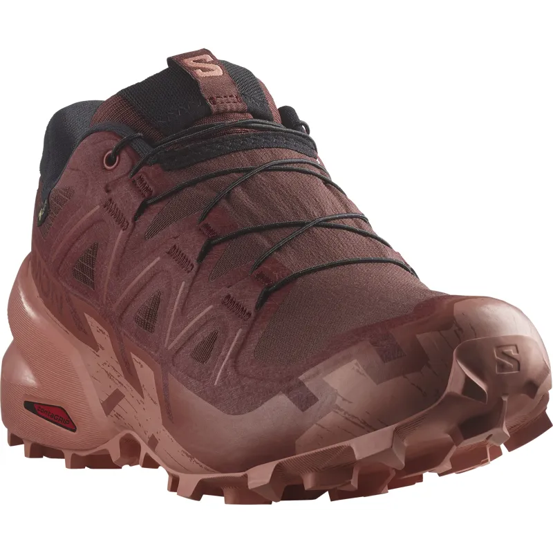 Salomon Speedcross 6 GTX Women's Trail Running Shoe in Rum Raisin/Barn Red/Canyon Clay-5