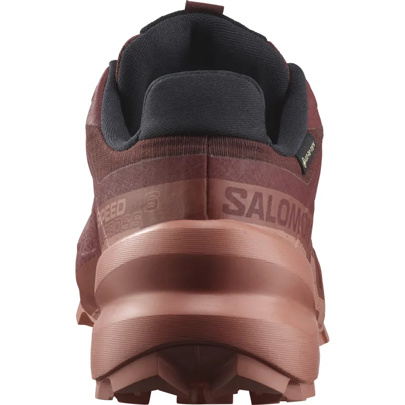 Salomon Speedcross 6 GTX Women's Trail Running Shoe in Rum Raisin/Barn Red/Canyon Clay-4