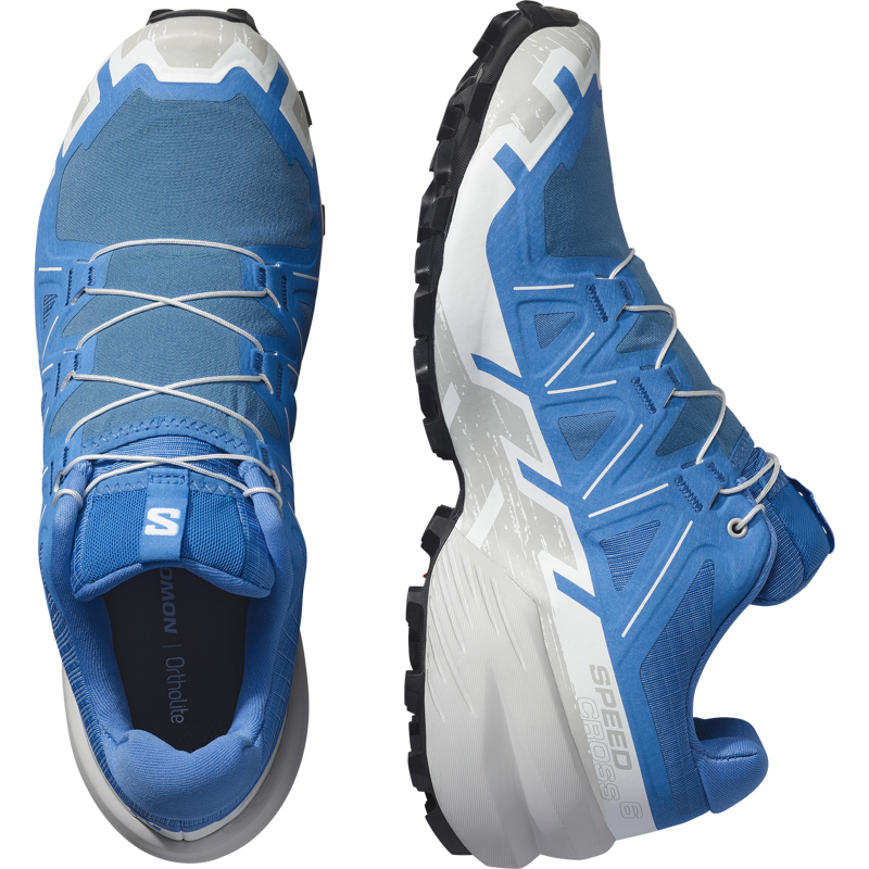 Salomon Speedcross 6 Men's Trail Running Shoe in French Blue/Lunar Rock/White-2
