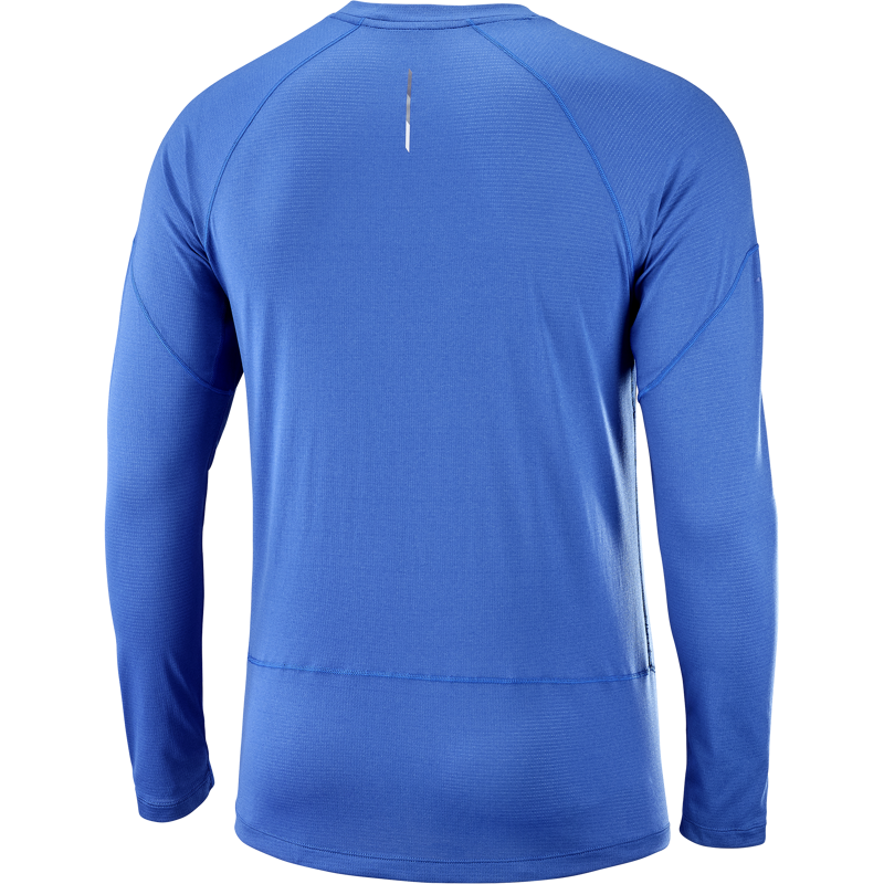 Salomon Cross Run LS Men's Running T-Shirt in Nautical Blue-1