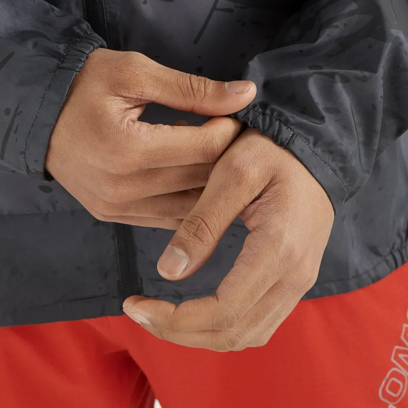 Salomon Bonatti Cross Wind Men's Running Windshirt in Deep Black/AO/Periscope-6