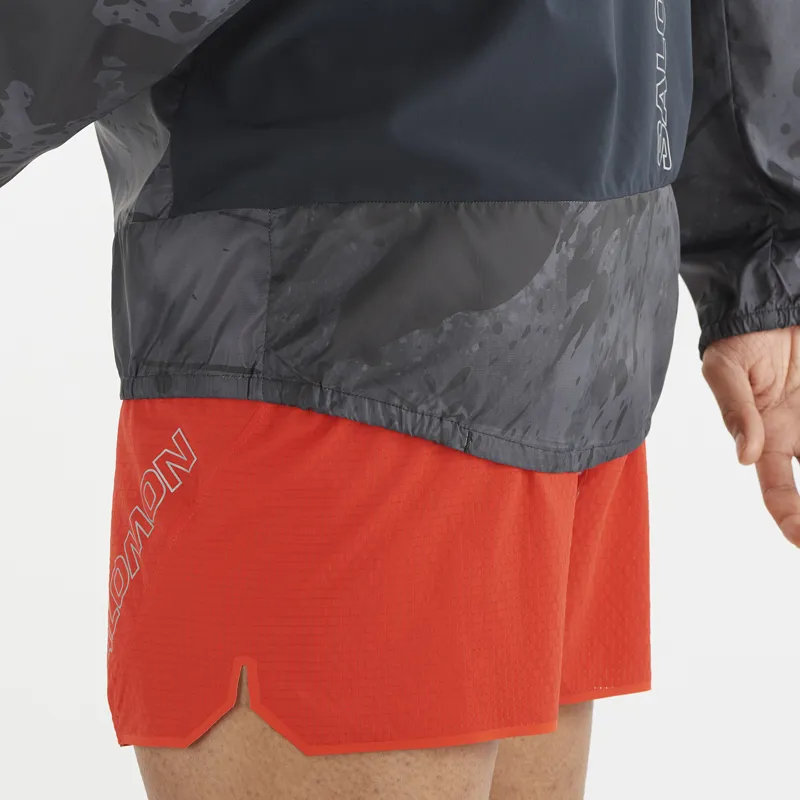 Salomon Bonatti Cross Wind Men's Running Windshirt in Deep Black/AO/Periscope-7