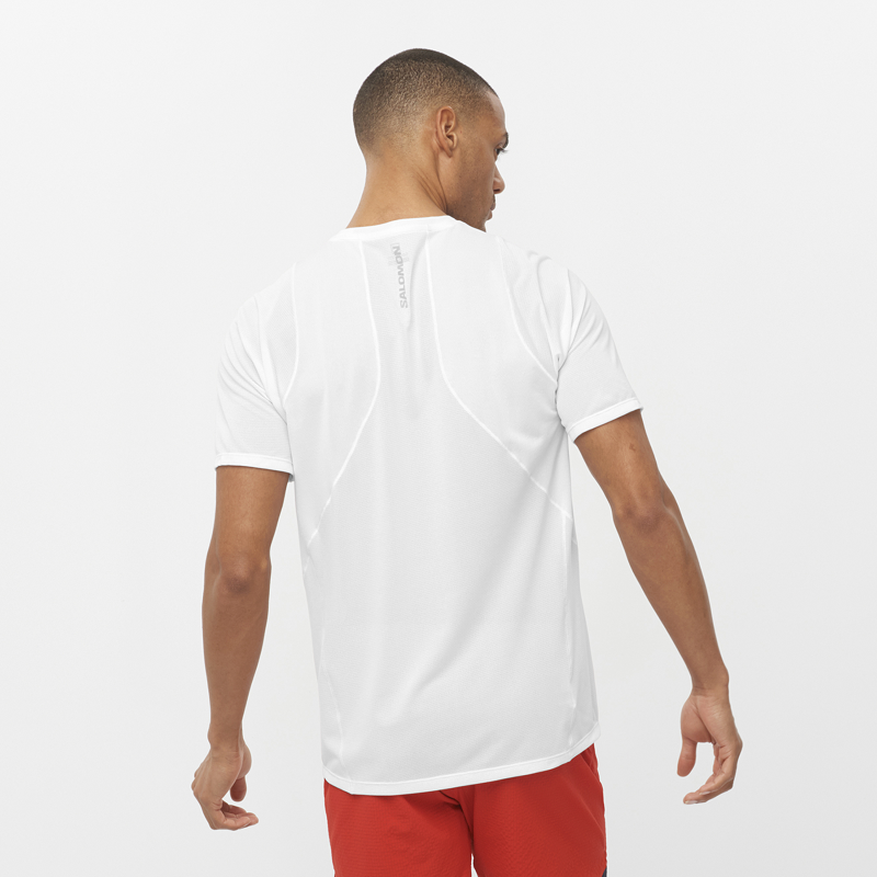 Salomon Sense Aero SS Tee Men's Running T-Shirt in White-2