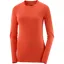 Salomon Sense Aero LS Tee Women's Running Top in Fiery Red