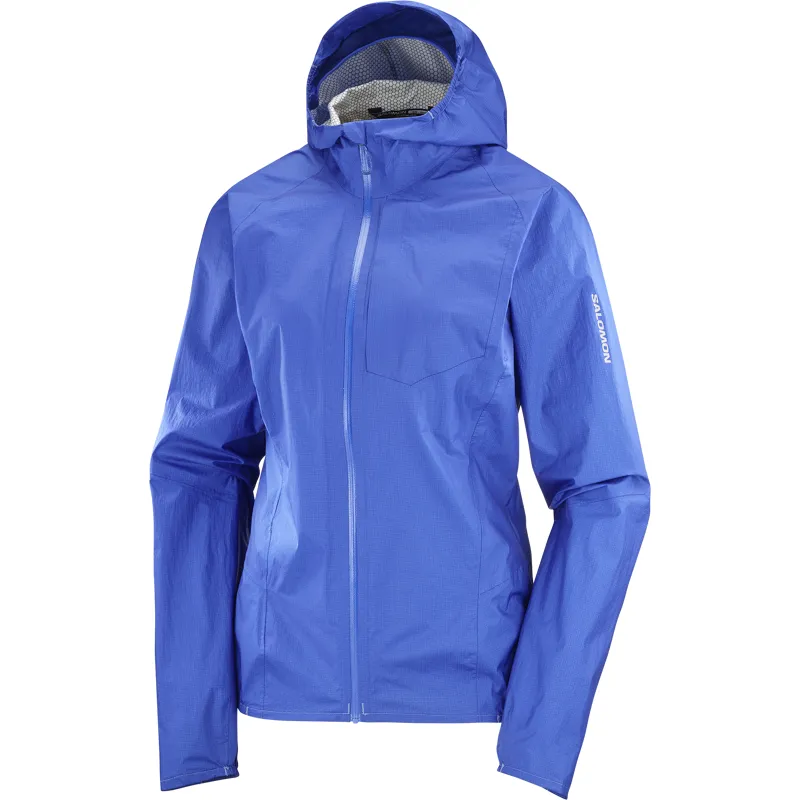 Salomon Bonatti Waterproof Women's Running Jacket in Nautical Blue