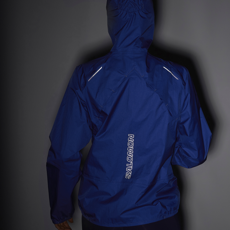 Salomon Bonatti Waterproof Women's Running Jacket in Nautical Blue-4