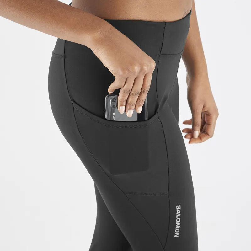 Salomon Cross Run 25-inch Women's Tight in Deep Black-3