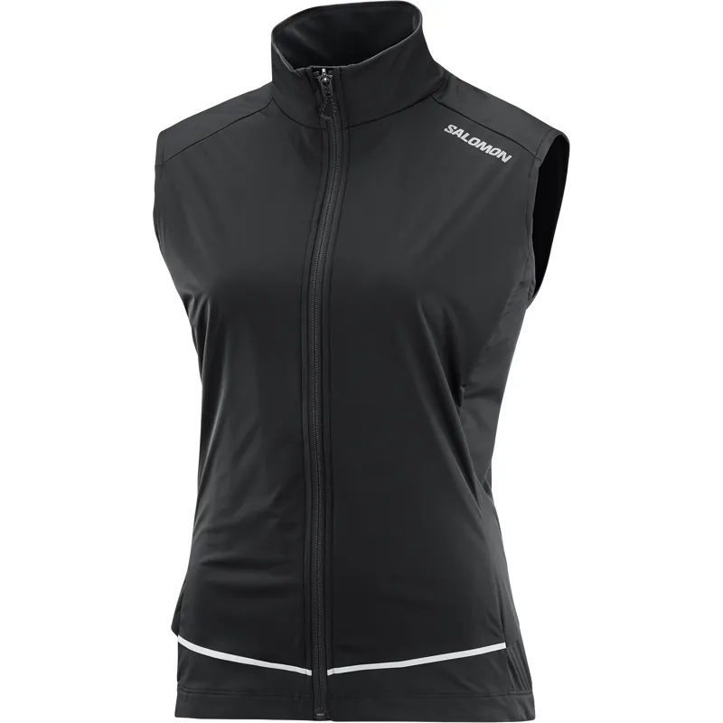 Salomon Women's Light Shell Vest Jacket in Deep Black