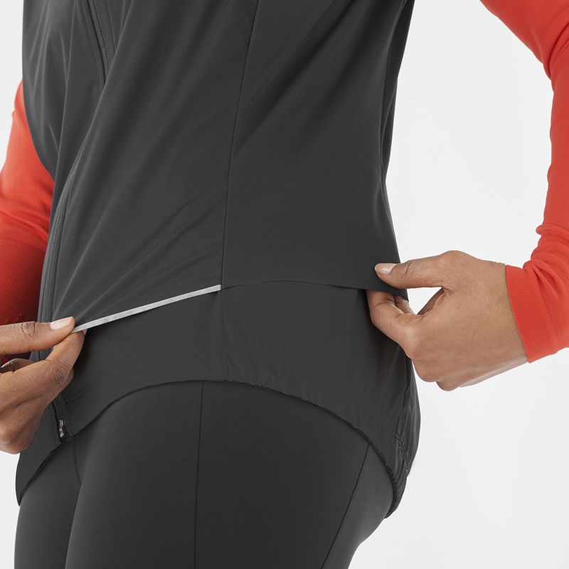 Salomon Women's Light Shell Vest Jacket in Deep Black-4