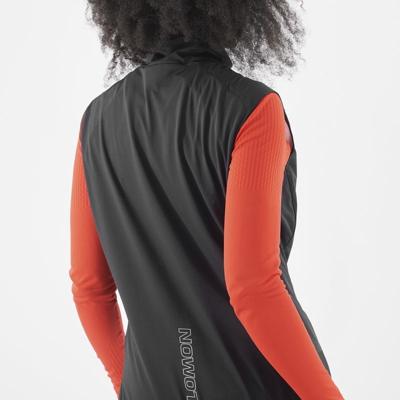 Salomon Women's Light Shell Vest Jacket in Deep Black-6