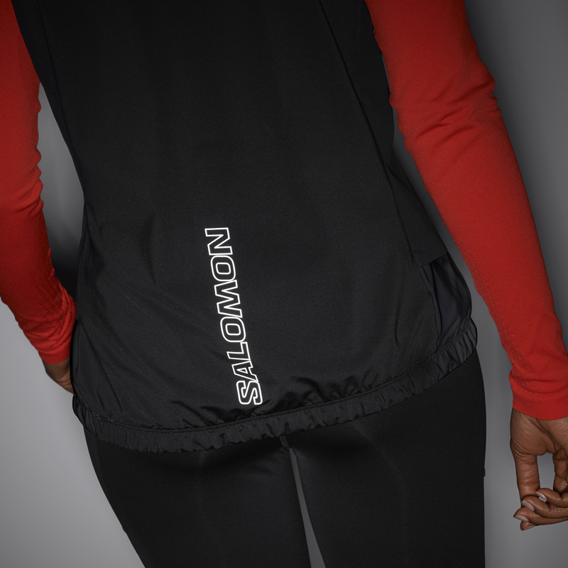 Salomon Women's Light Shell Vest Jacket in Deep Black-7