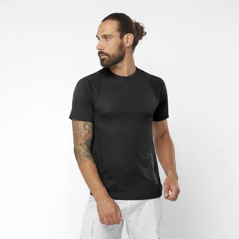 Salomon Sense Aero SS Tee Men's Running T-Shirt in Deep Black-1