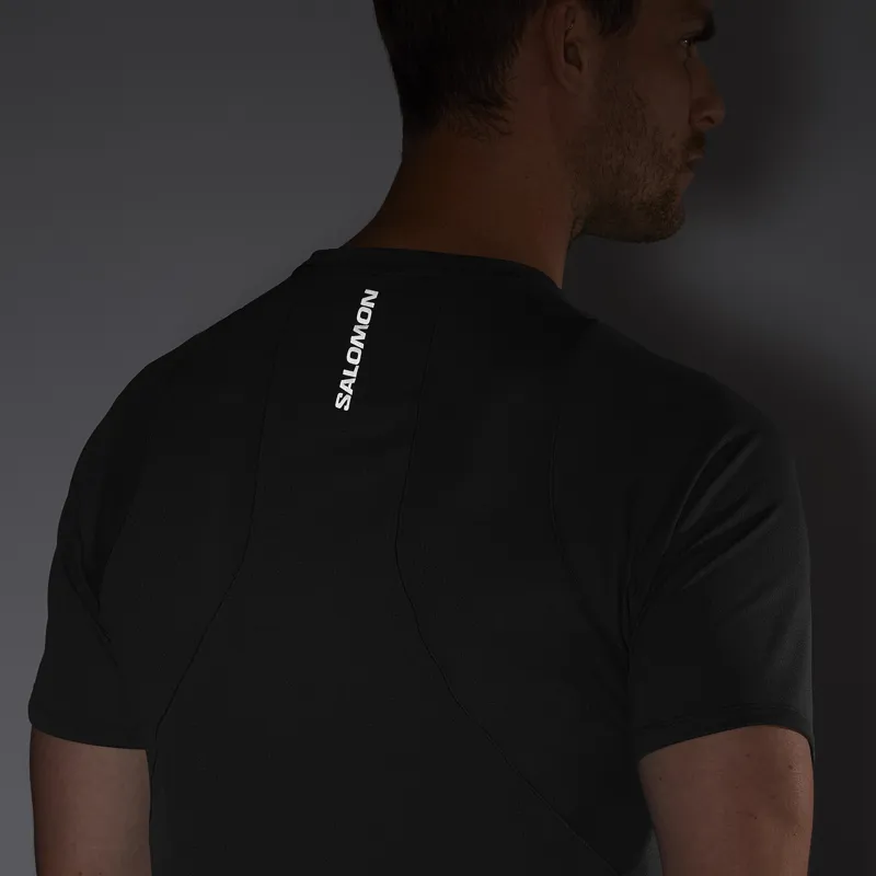 Salomon Sense Aero SS Tee Men's Running T-Shirt in Deep Black-3