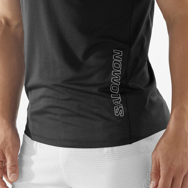 Salomon Sense Aero SS Tee Men's Running T-Shirt in Deep Black-4