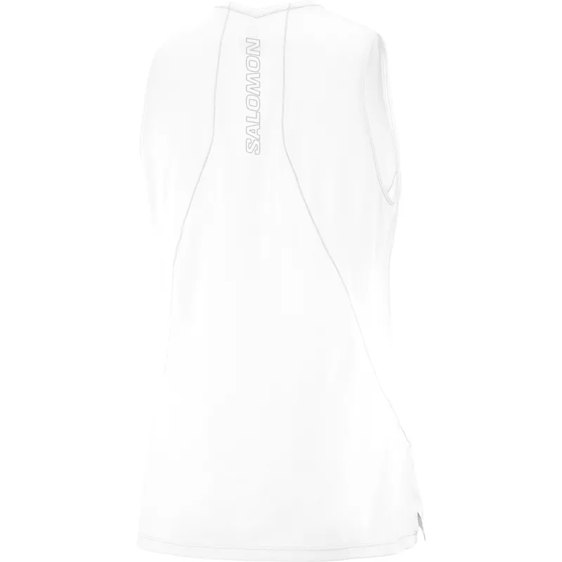 Salomon Sense Aero Women's Running Tank in White-1