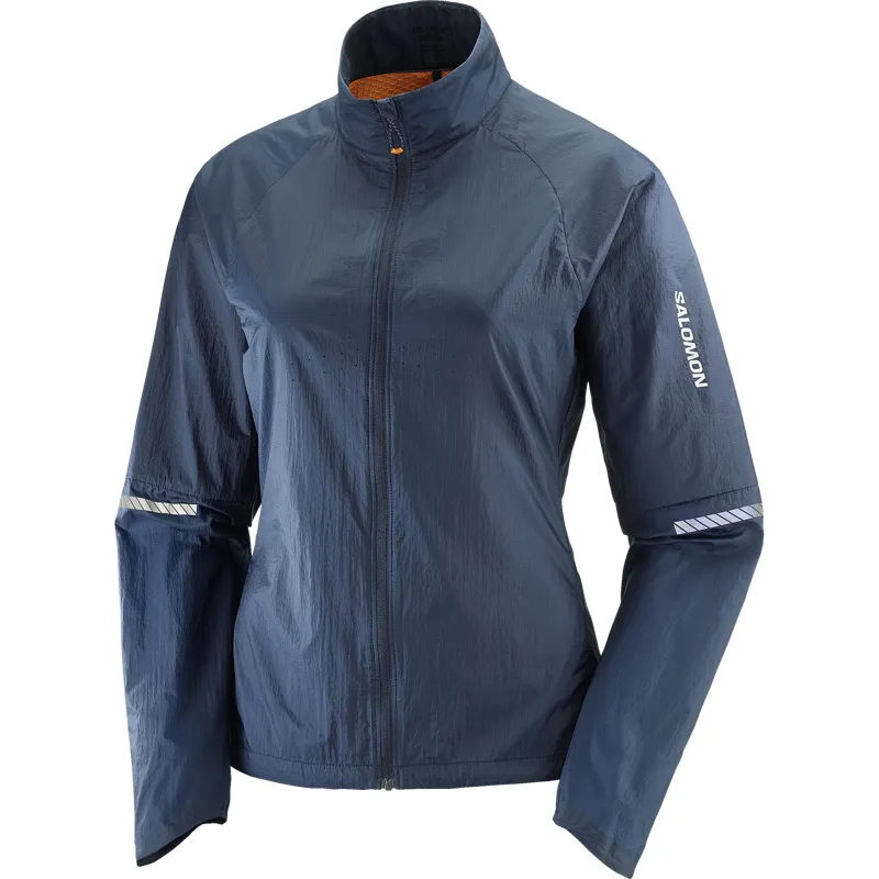 Salomon Sense Flow Jacket Women's Running Windproof in Carbon