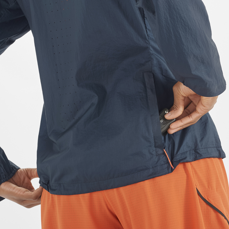 Salomon Sense Flow Jacket Women's Running Windproof in Carbon-4