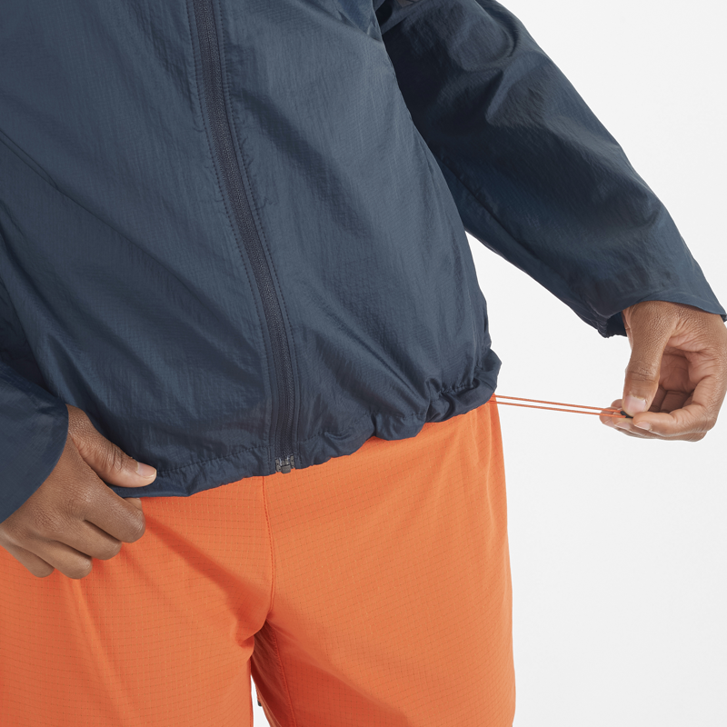 Salomon Sense Flow Jacket Women's Running Windproof in Carbon-5