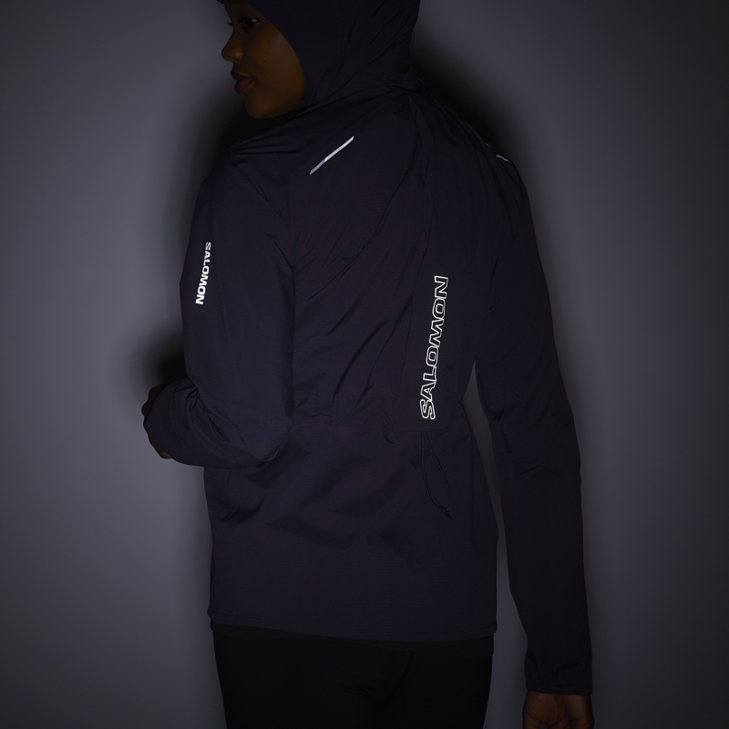 Salomon Bonatti Trail Women's Waterproof Running Jacket in Nightshade-8