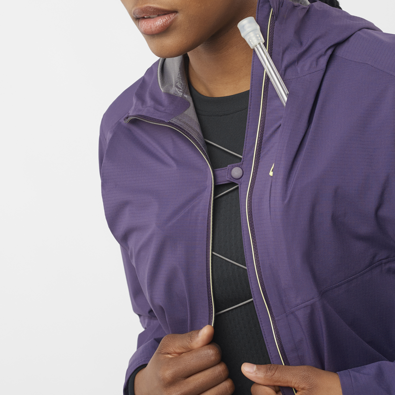 Salomon Bonatti Trail Women's Waterproof Running Jacket in Nightshade-7