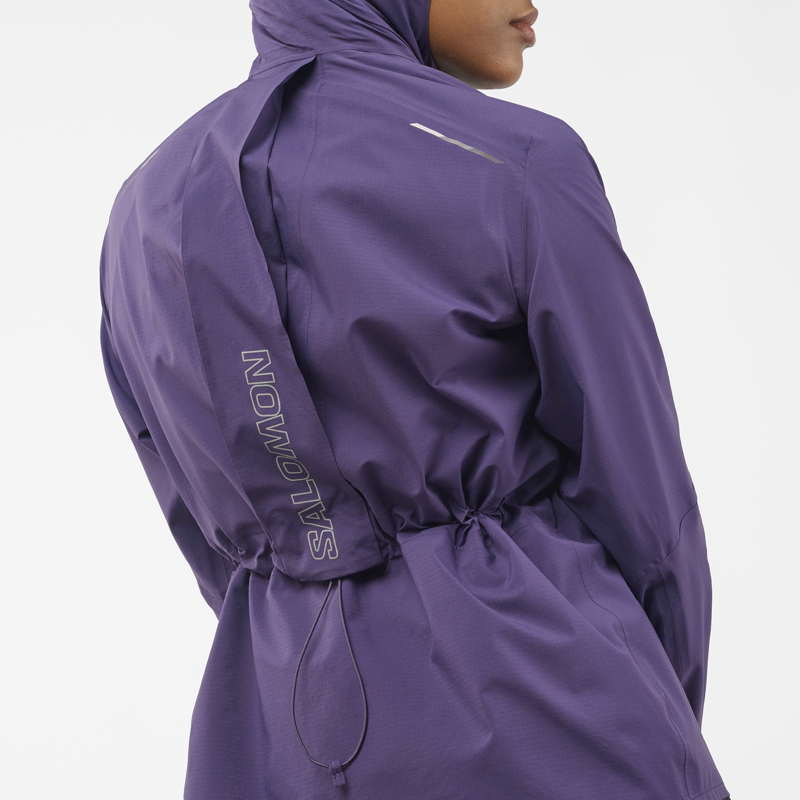 Salomon Bonatti Trail Women's Waterproof Running Jacket in Nightshade-4