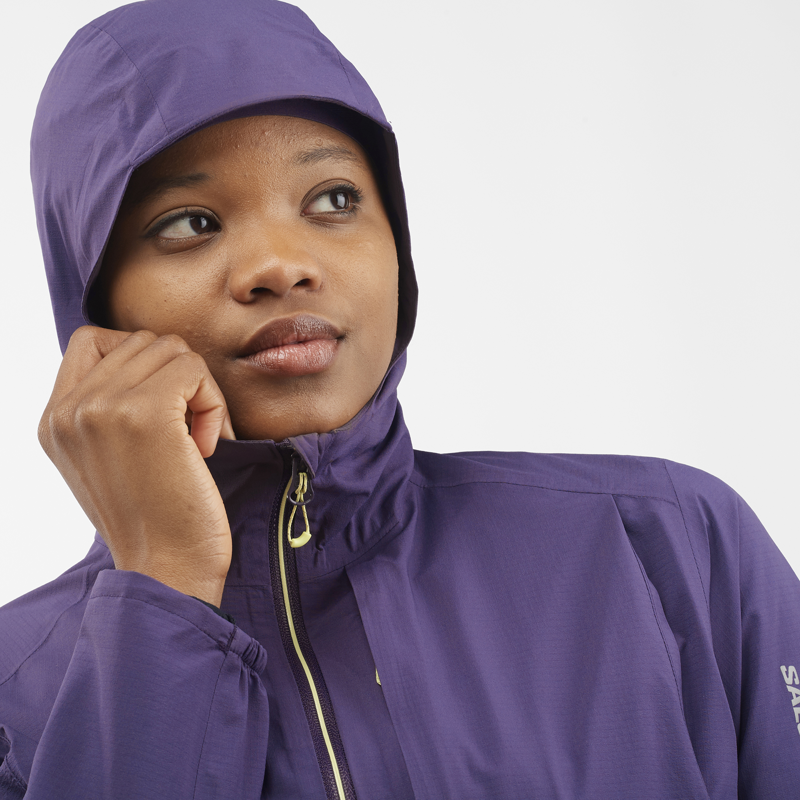 Salomon Bonatti Trail Women's Waterproof Running Jacket in Nightshade-5
