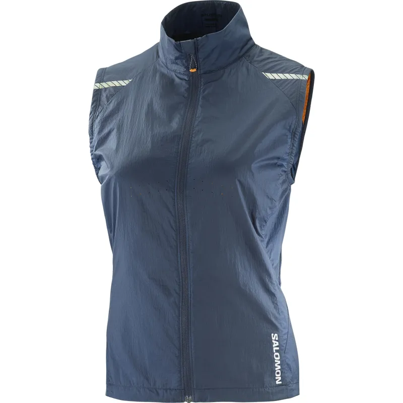 Salomon Sense Flow Vest Women s Windproof Running Gilet Carbon